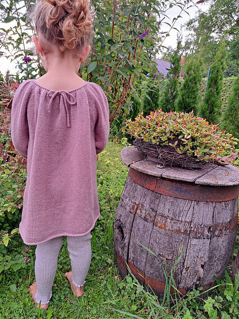 Flowy Kids Blouse Knitting Pattern