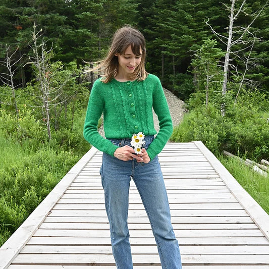 Scalloped Edge Cardigan Knitting Pattern
