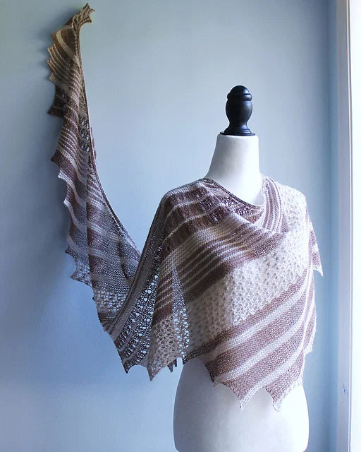 Two Tone Shawl Knitting Pattern