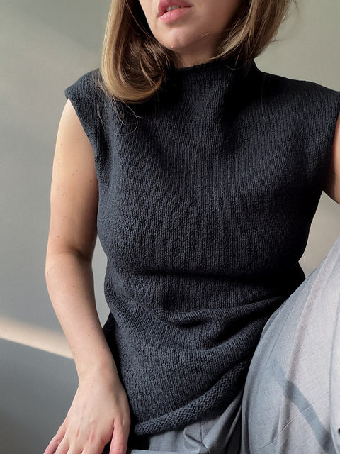 Minimal Sleeveless Top Knitting Pattern