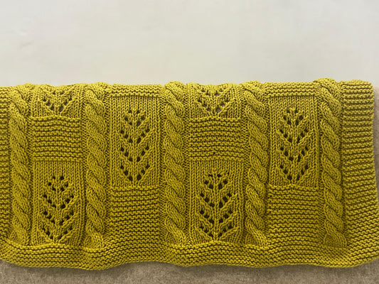 Baby Leaf Blanket Knitting Pattern