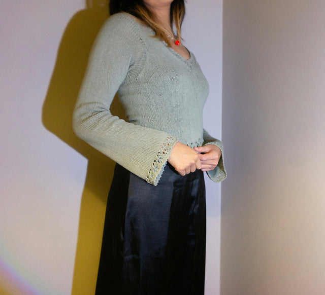 Lace Edge Tank Knitting Pattern