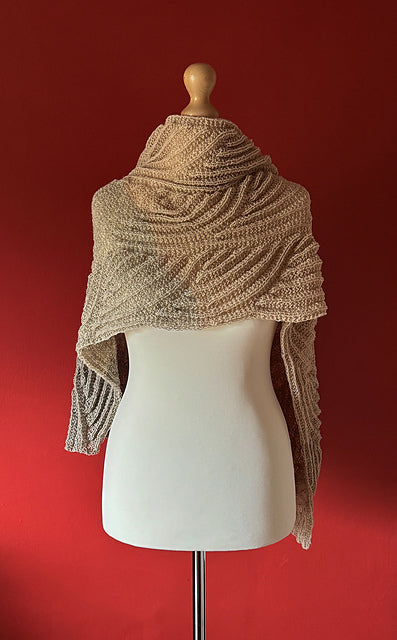 Textured Wrap Shawl Knitting Pattern