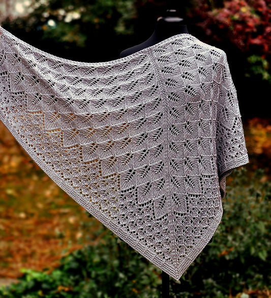 Leaf Triangle Shawl Knitting Pattern