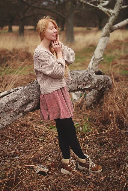 Botanical Puff Sleeve Sweater Knitting Pattern