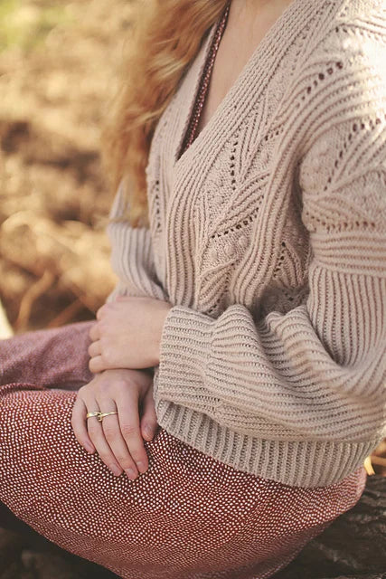 Botanical Puff Sleeve Sweater Knitting Pattern