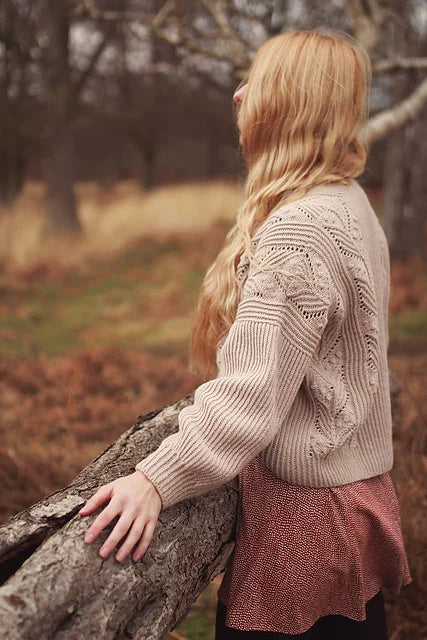 Botanical Puff Sleeve Sweater Knitting Pattern