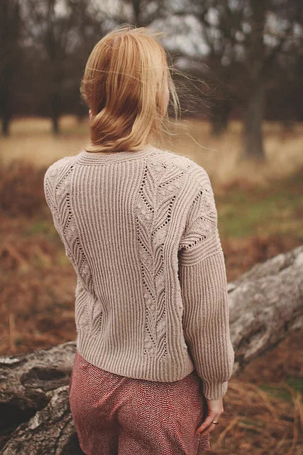 Botanical Puff Sleeve Sweater Knitting Pattern