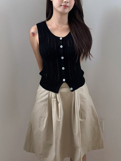 Eyelet Tank Top Knitting Pattern