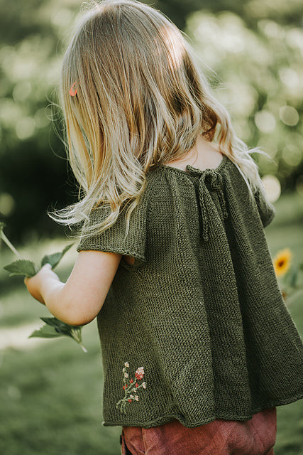 Flowy Kids Blouse Knitting Pattern