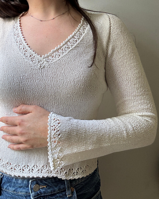 Lace Edge Tank Knitting Pattern