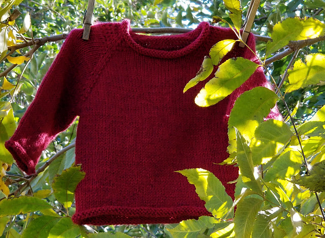 Kids Roll Raglan Knitting Pattern