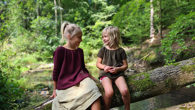 Flowy Kids Blouse Knitting Pattern