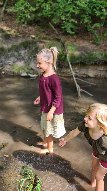 Flowy Kids Blouse Knitting Pattern
