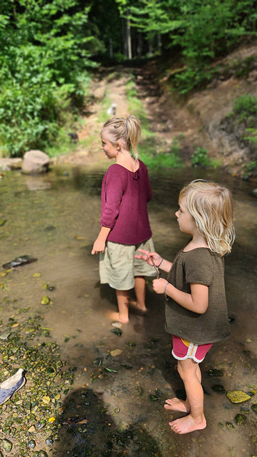 Flowy Kids Blouse Knitting Pattern