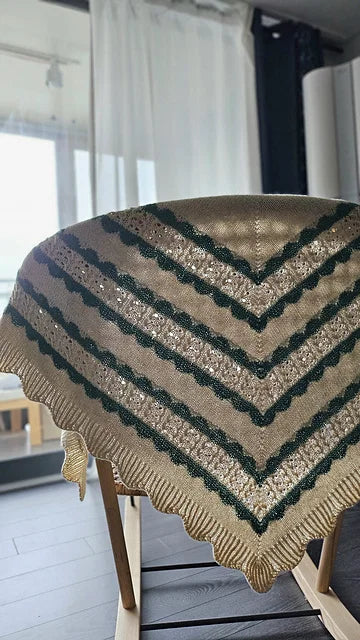 Colorwork Lace Shawl Knitting Pattern