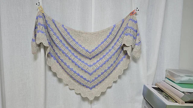 Colorwork Lace Shawl Knitting Pattern