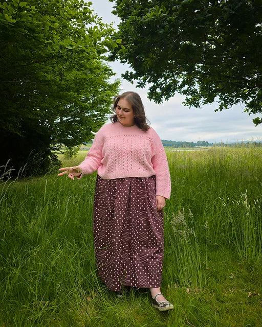 Lace Cable Sweater Knitting Pattern