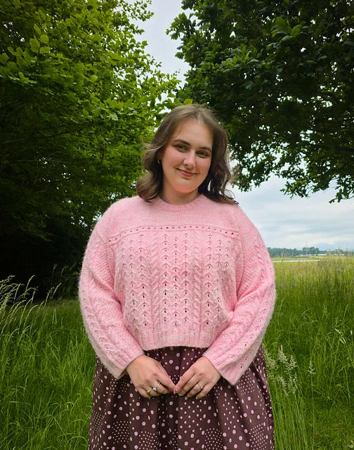Lace Cable Sweater Knitting Pattern