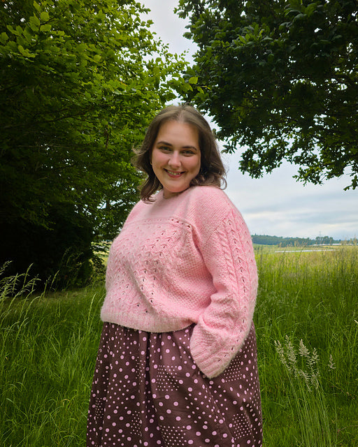 Lace Cable Sweater Knitting Pattern