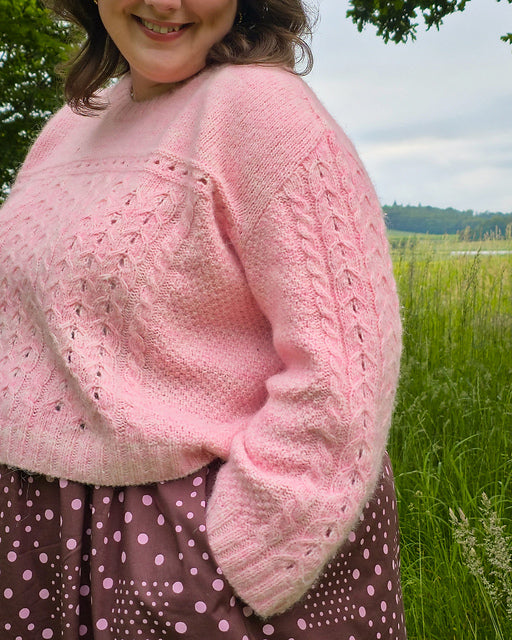 Lace Cable Sweater Knitting Pattern