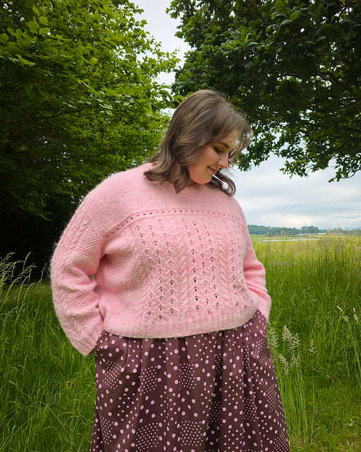 Lace Cable Sweater Knitting Pattern