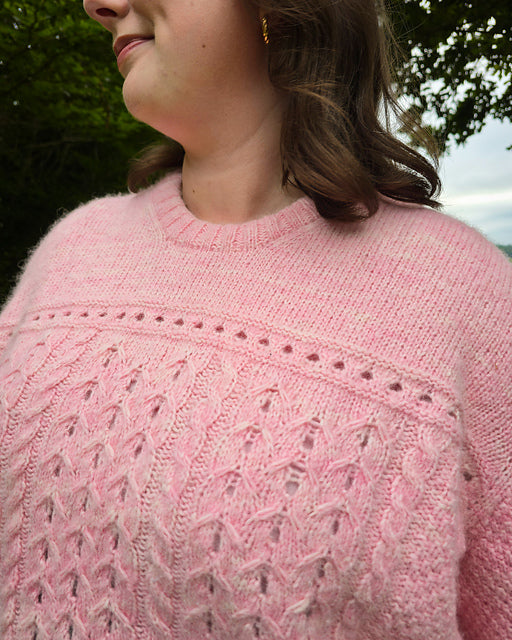 Lace Cable Sweater Knitting Pattern