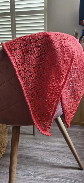 Flower Eyelet Shawl Knitting Pattern