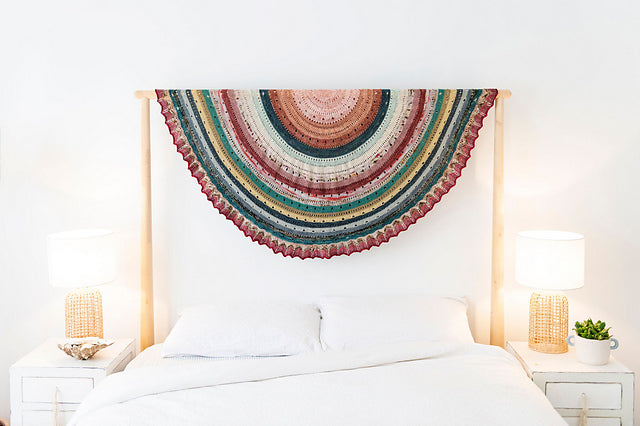 Circular Color Throw Knitting Pattern