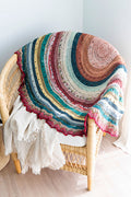 Circular Color Throw Knitting Pattern
