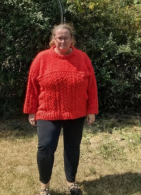 Lace Cable Sweater Knitting Pattern