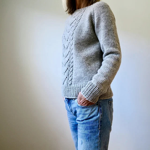 Front Panel Sweater Knitting Pattern