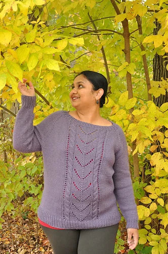 Front Panel Sweater Knitting Pattern