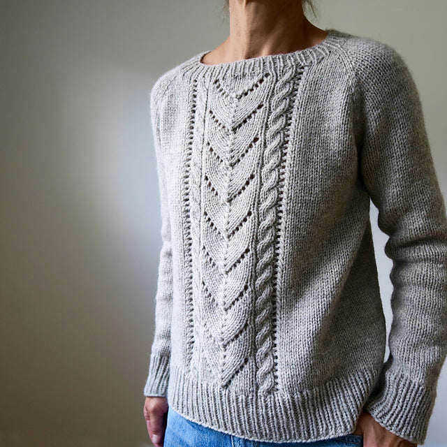 Front Panel Sweater Knitting Pattern