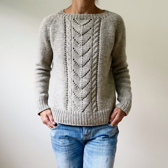 Front Panel Sweater Knitting Pattern
