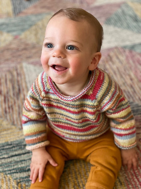 Kids Roll Raglan Knitting Pattern