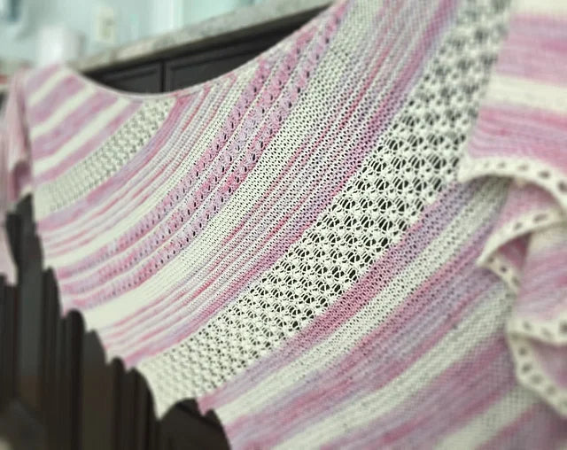 Two Tone Shawl Knitting Pattern