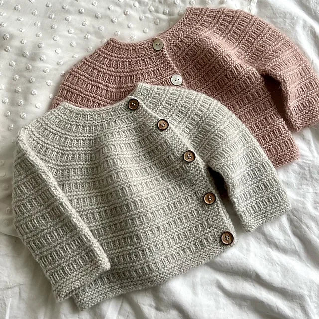 Foldover Baby Cardigan Knitting Pattern