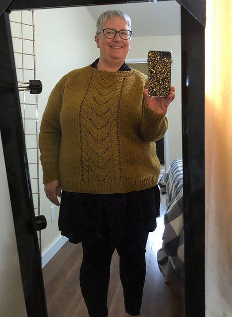 Front Panel Sweater Knitting Pattern