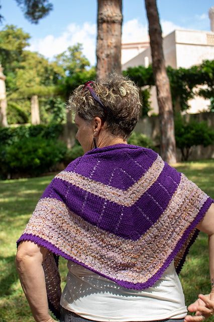 Flower Eyelet Shawl Knitting Pattern