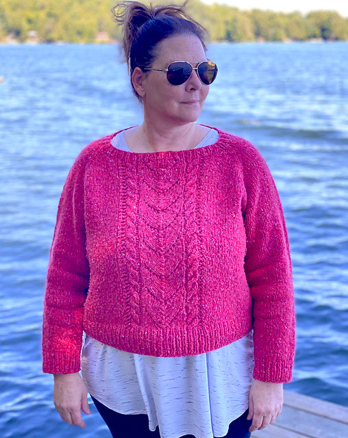 Front Panel Sweater Knitting Pattern