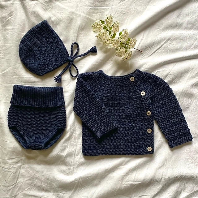 Foldover Baby Cardigan Knitting Pattern
