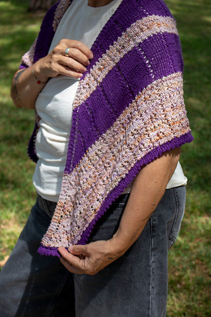 Flower Eyelet Shawl Knitting Pattern