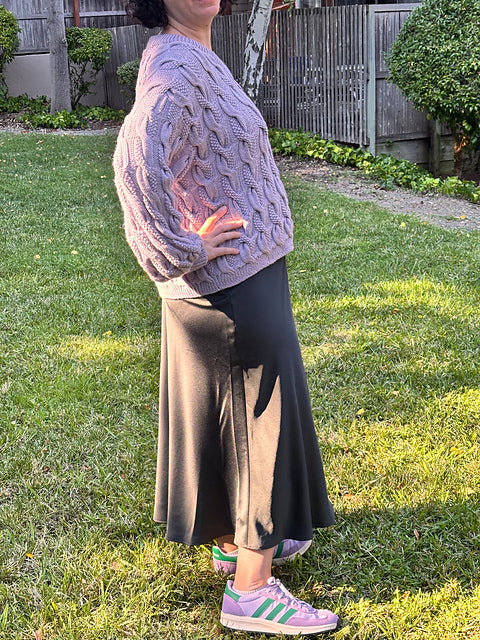 Cable V-Neck Sweater Knitting Pattern