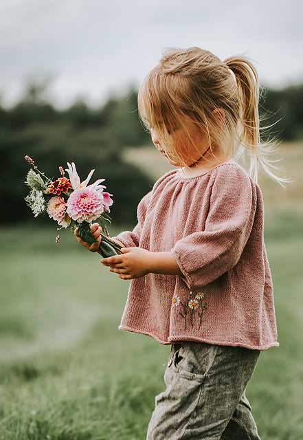 Flowy Kids Blouse Knitting Pattern