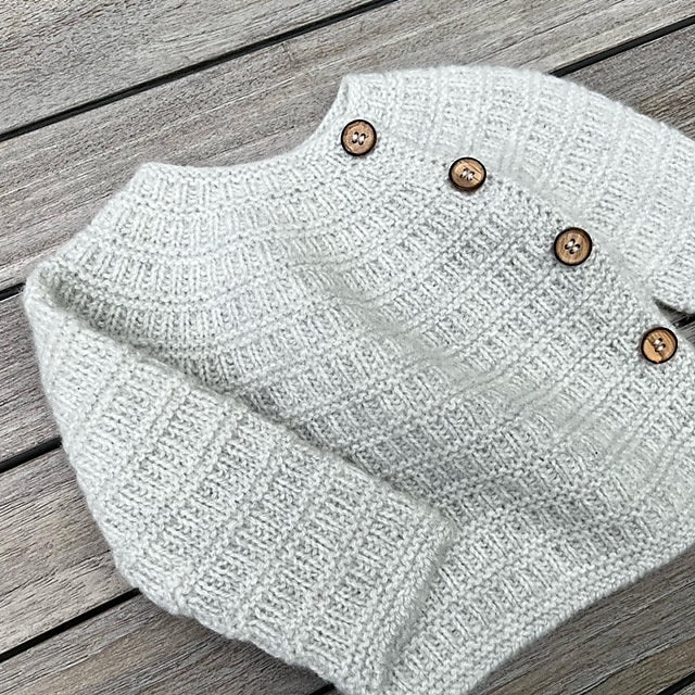 Foldover Baby Cardigan Knitting Pattern