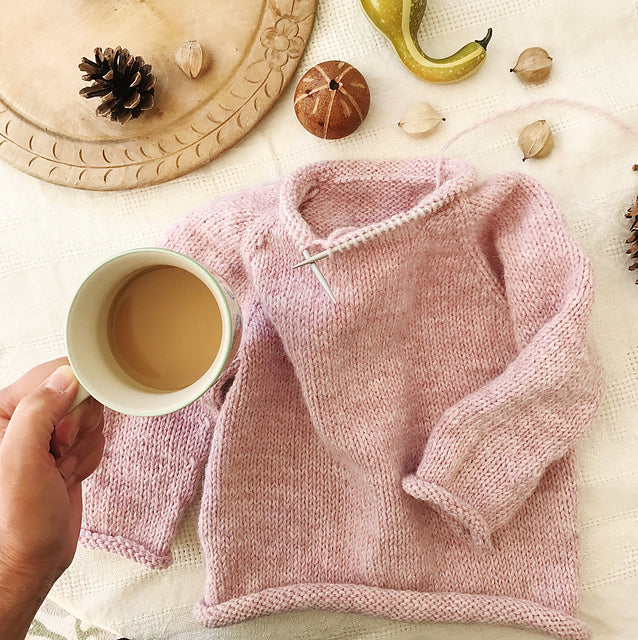 Kids Roll Raglan Knitting Pattern