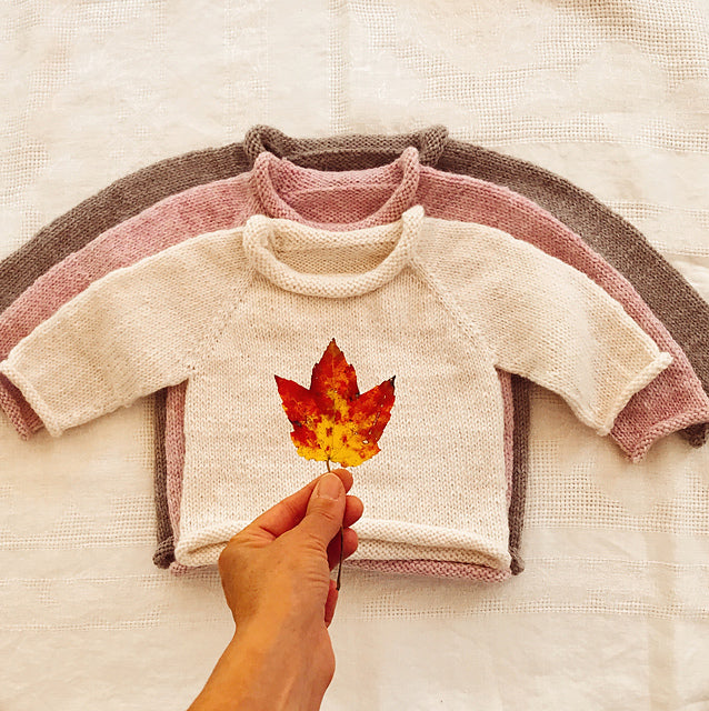Kids Roll Raglan Knitting Pattern