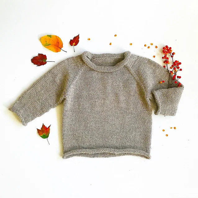 Kids Roll Raglan Knitting Pattern