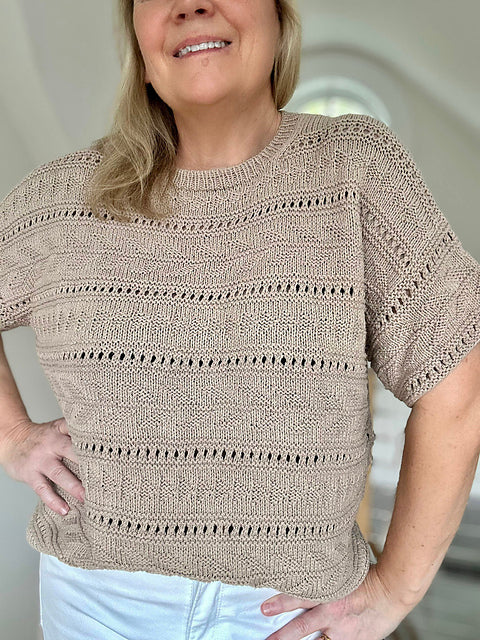 Breezy Boxy Tee Knitting Pattern